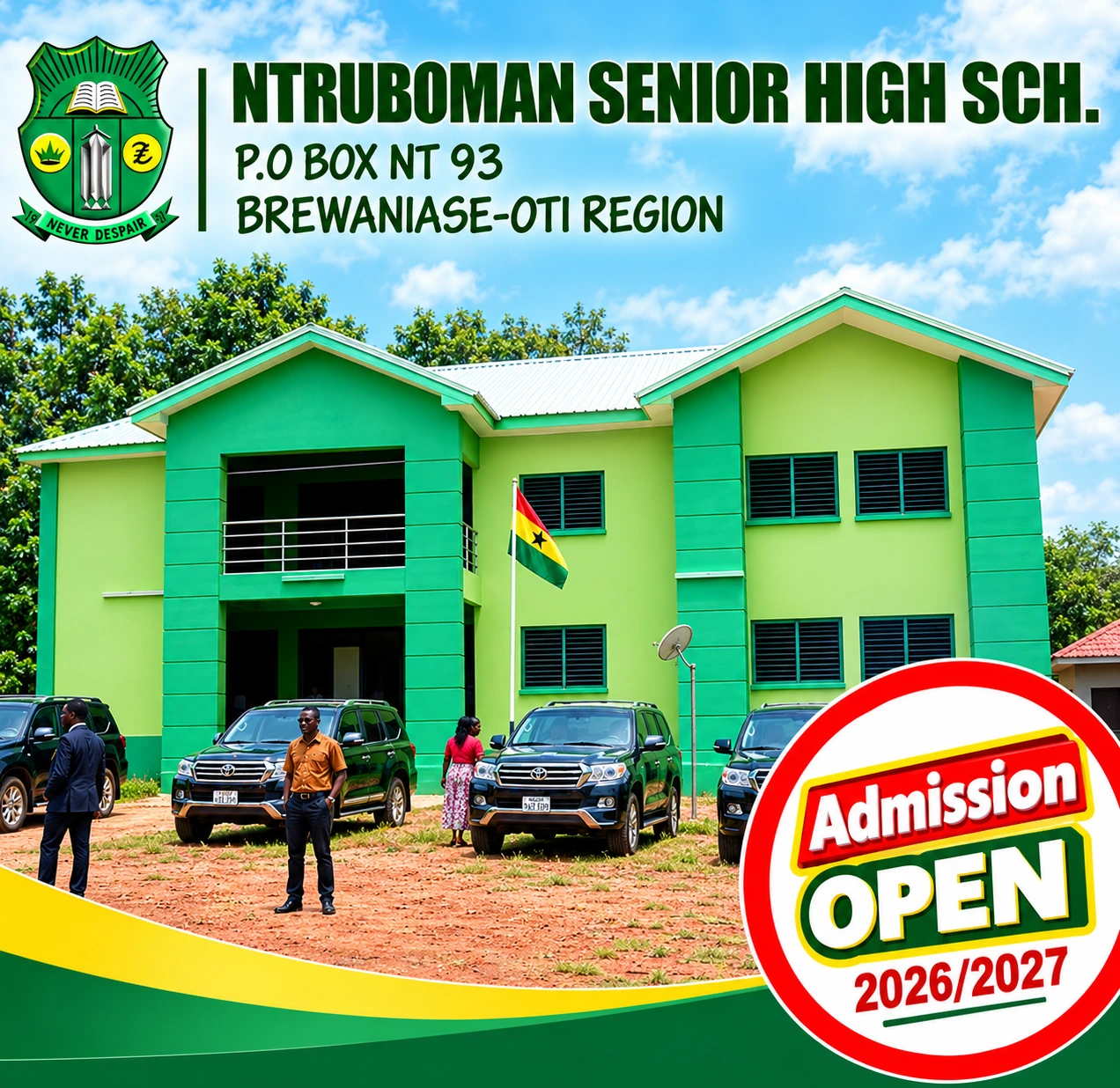 The main building of Ntruboman Senior High School