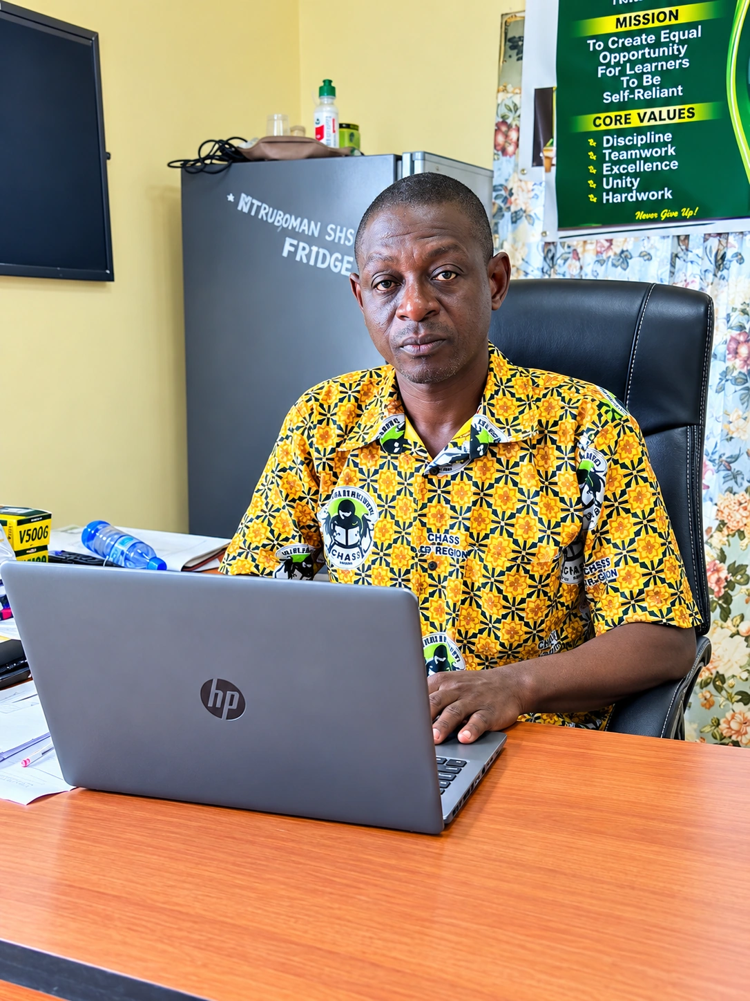Portrait of Mr. Ninsaw Gado Yakubu, Headmaster of Ntruboman Senior High School