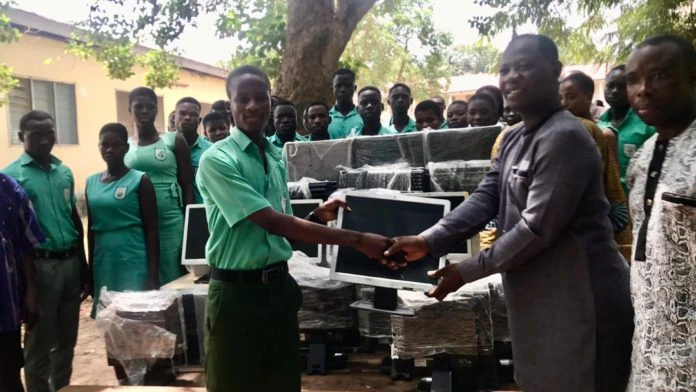 The newly commissioned library at Ntruboman Senior High School